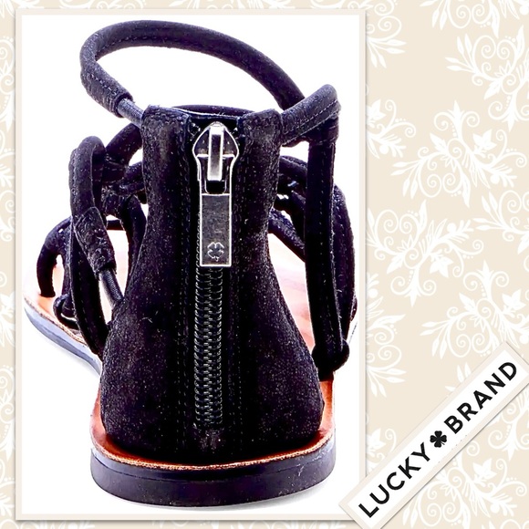 Donated WNC ~ Lucky Brand Anisha Gladiator-Styled Sandal in Black - Picture 6 of 8